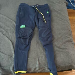Polo Ralph Lauren Navy Sweatpants with Yellow Accents